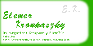 elemer krompaszky business card